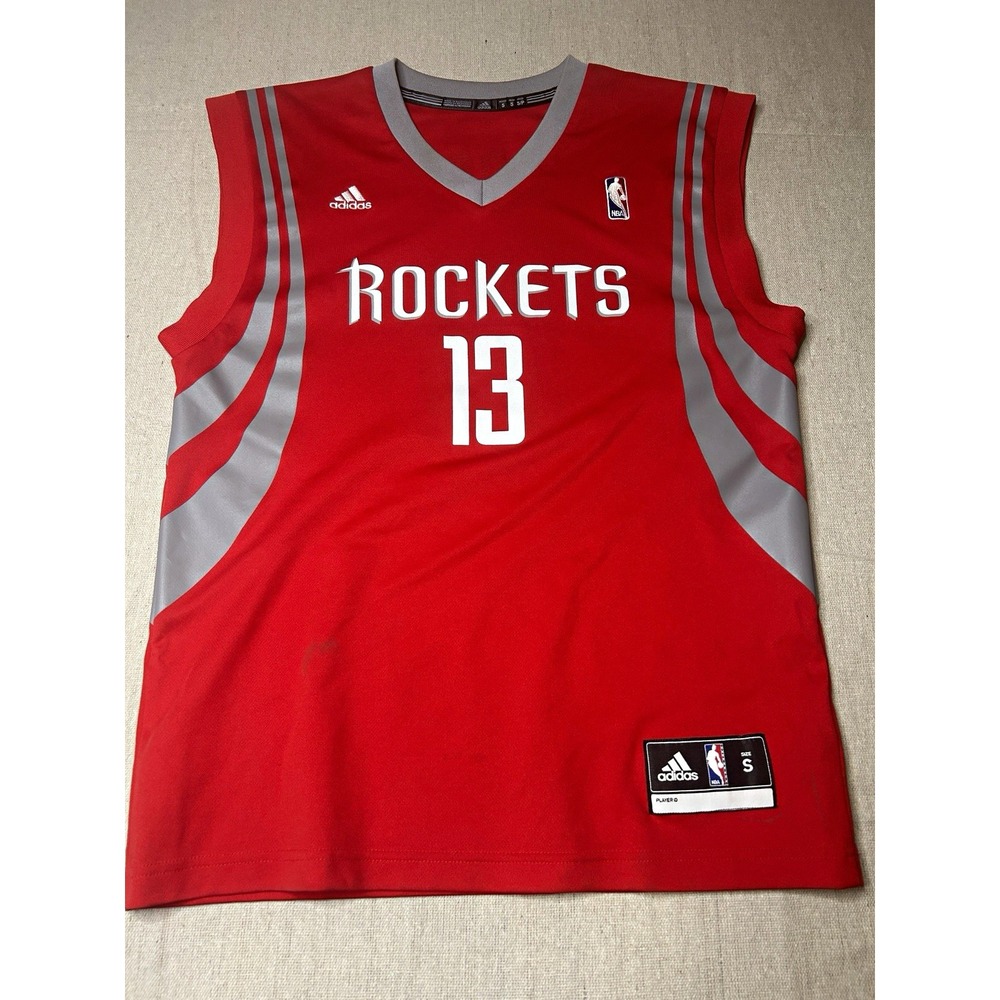 adidas Houston Rockets James Harden 13 NBA Jersey Red Gray Mens Small